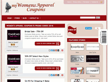 Tablet Screenshot of mywomensapparelcoupons.com